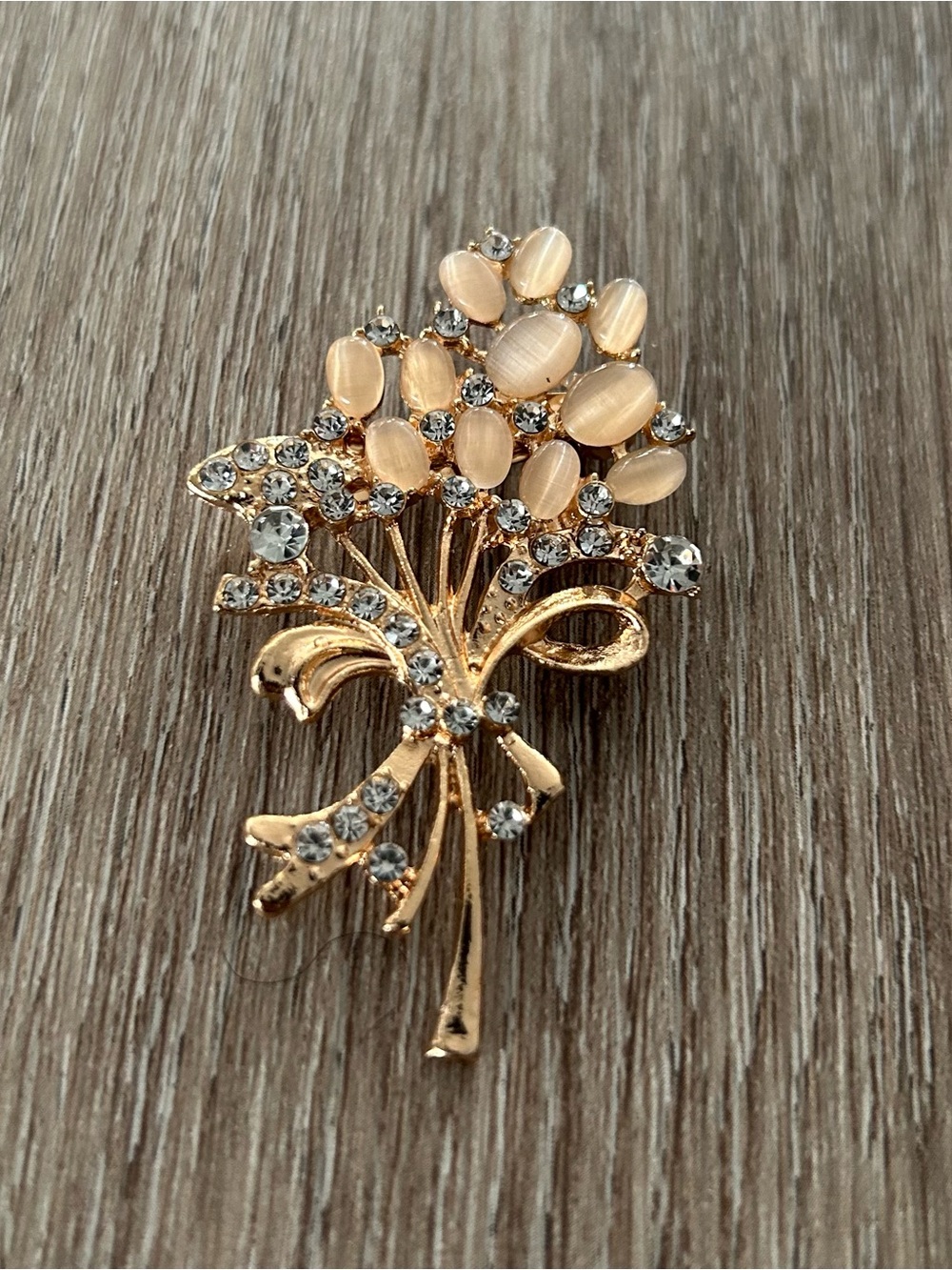 Gold Floral Bouquet Brooch